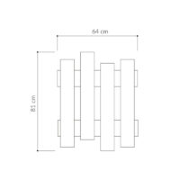 Κρεμάστρα τοίχου Wave Megapap χρώμα black wood 64x4x81εκ.