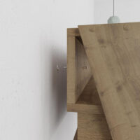 Γραφείο εργασίας Cowork Megapap χρώμα ανοιχτό καρυδί 94x50x91εκ.