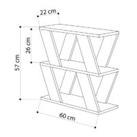 Τραπεζάκι βοηθητικό Lazena Megapap χρώμα γκρι ρετρό 60x22x57εκ.