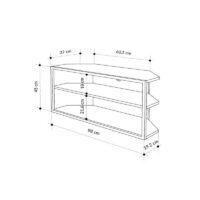 Έπιπλο τηλεόρασης γωνιακό Echo Megapap χρώμα sapphire oak 98x37x45εκ.