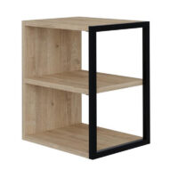 Τραπεζάκι βοηθητικό - Κομοδίνο Echo Megapap χρώμα sapphire oak 30x42x45εκ.