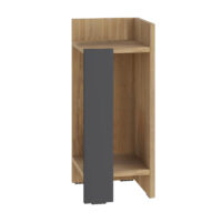 Κομοδίνο Elos Megapap δεξί χρώμα sapphire oak - ανθρακί 25x27x60εκ.
