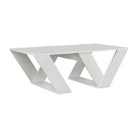 Τραπεζάκι σαλονιού Pipra Megapap χρώμα λευκό 110x60x40εκ.