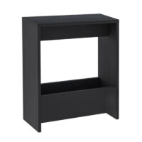 Τραπεζάκι βοηθητικό Simpi Megapap χρώμα black wood 55x20x60εκ.