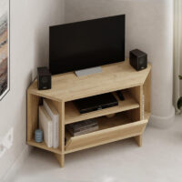 Έπιπλο τηλεόρασης γωνιακό Viva Megapap χρώμα sapphire oak 95,7x35,4x45εκ.