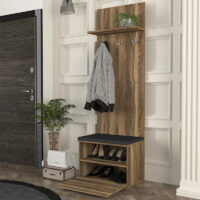 Έπιπλο εισόδου Track Megapap χρώμα καρυδί 60x38,2x190εκ.