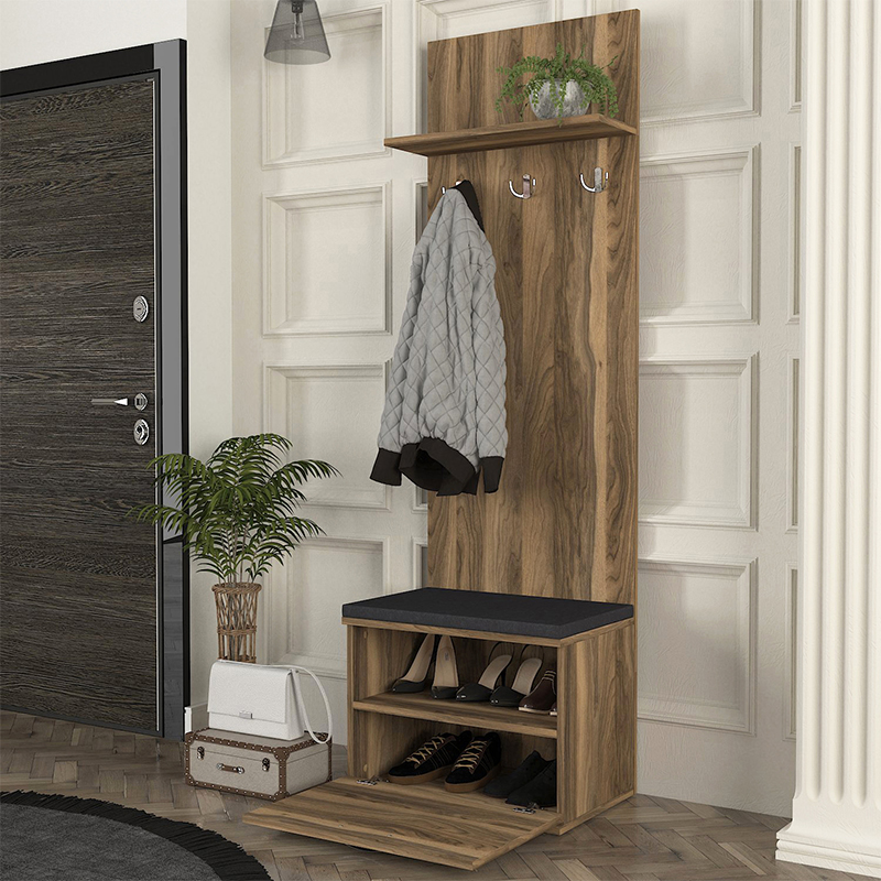 Έπιπλο εισόδου Track Megapap χρώμα καρυδί 60x38,2x190εκ.