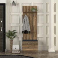 Έπιπλο εισόδου Track Megapap χρώμα καρυδί 60x38,2x190εκ.