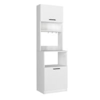 Έπιπλο κουζίνας Tuco 1 Megapap χρώμα λευκό 53,8x40x180εκ.