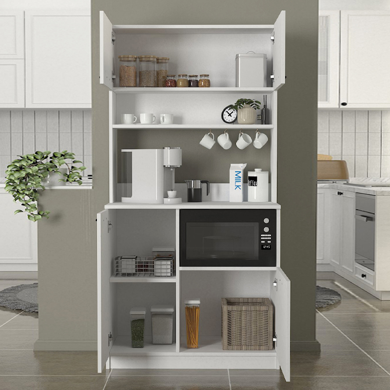 GP042-03331-2 Έπιπλο κουζίνας Tuco 2 Megapap χρώμα λευκό 90x40x180εκ.