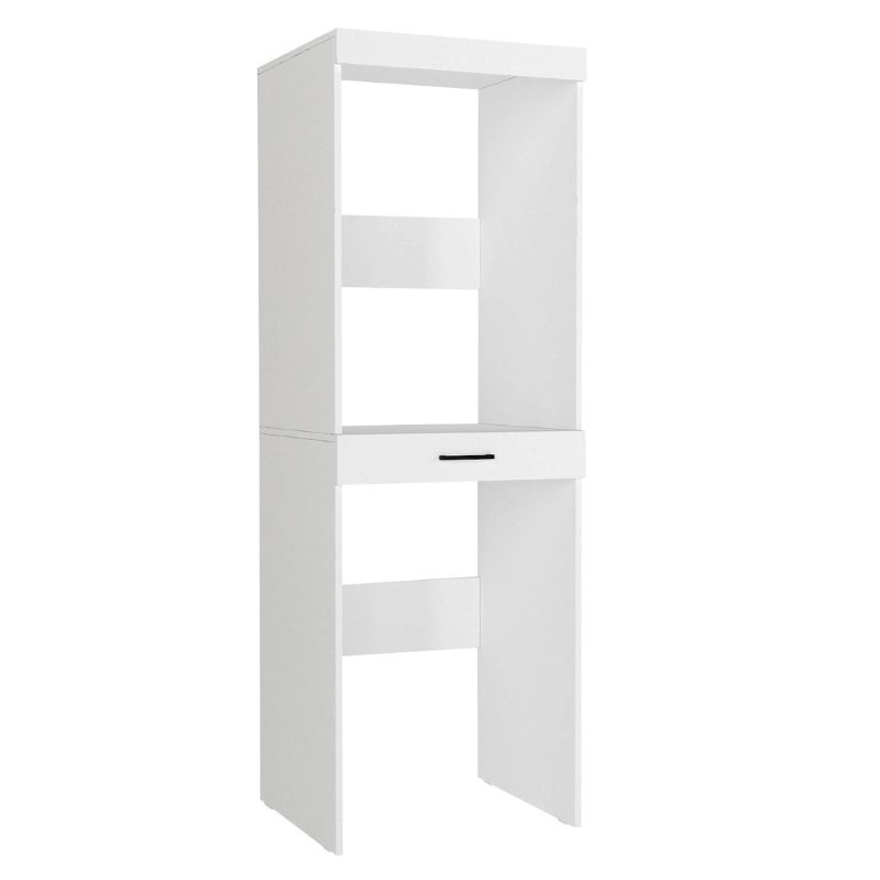 Έπιπλο πλυντηρίου - στεγνωτηρίου Fika Megapap χρώμα λευκό 67x61,8x198,5εκ.