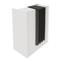 Γραφείο υποδοχής - reception Hola Megapap χρώμα λευκό - ανθρακί 93,6x45,2x110,3εκ.