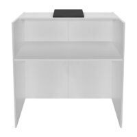 Γραφείο υποδοχής - reception Hola Megapap χρώμα λευκό - ανθρακί 93,6x45,2x110,3εκ.