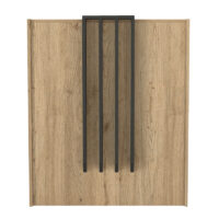 Γραφείο υποδοχής - reception Hola Megapap χρώμα sepet oak - ανθρακί 93,6x45,2x110,3εκ.