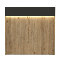 Γραφείο υποδοχής - reception Wilko Megapap με LED χρώμα sepet oak - ανθρακί 113,6x42x110εκ.