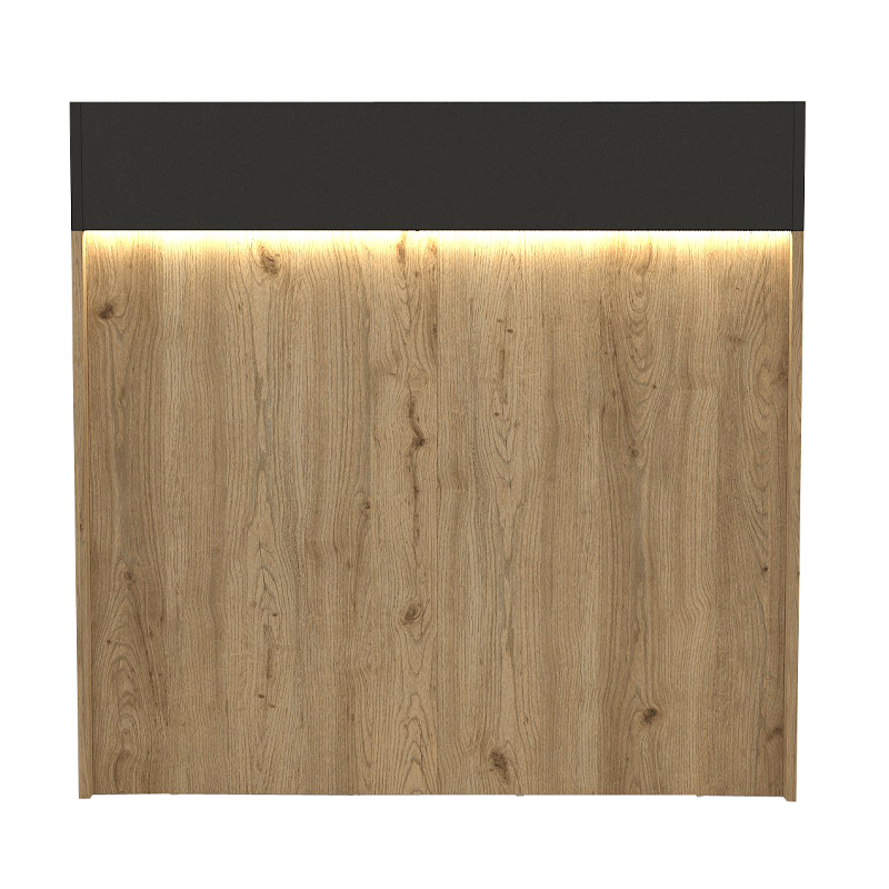 Γραφείο υποδοχής - reception Wilko Megapap με LED χρώμα sepet oak - ανθρακί 113,6x42x110εκ.