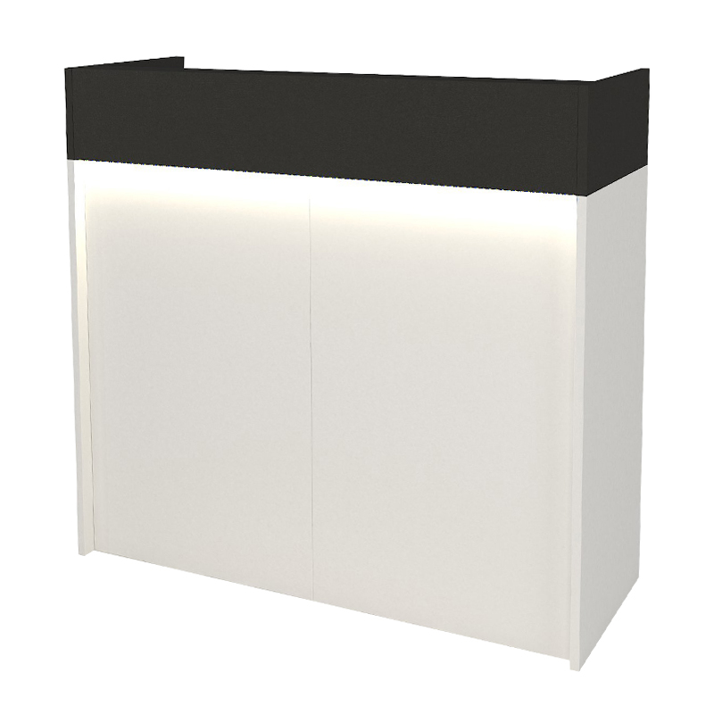 Γραφείο υποδοχής - reception Wilko Megapap με LED χρώμα λευκό - ανθρακί 113,6x42x110εκ.