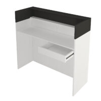 Γραφείο υποδοχής - reception Wilko Megapap με LED χρώμα λευκό - ανθρακί 113,6x42x110εκ.