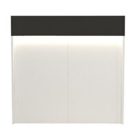 Γραφείο υποδοχής - reception Wilko Megapap με LED χρώμα λευκό - ανθρακί 113,6x42x110εκ.