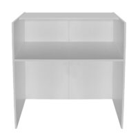 Γραφείο υποδοχής - reception Aloha Megapap με LED χρώμα λευκό - ανθρακί 95,5x40x110,3εκ.