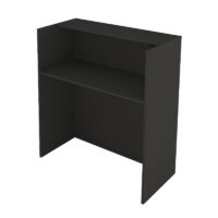 Γραφείο υποδοχής - reception Aloha Megapap με LED χρώμα ανθρακί - sepet oak 95,5x40x110,3εκ.