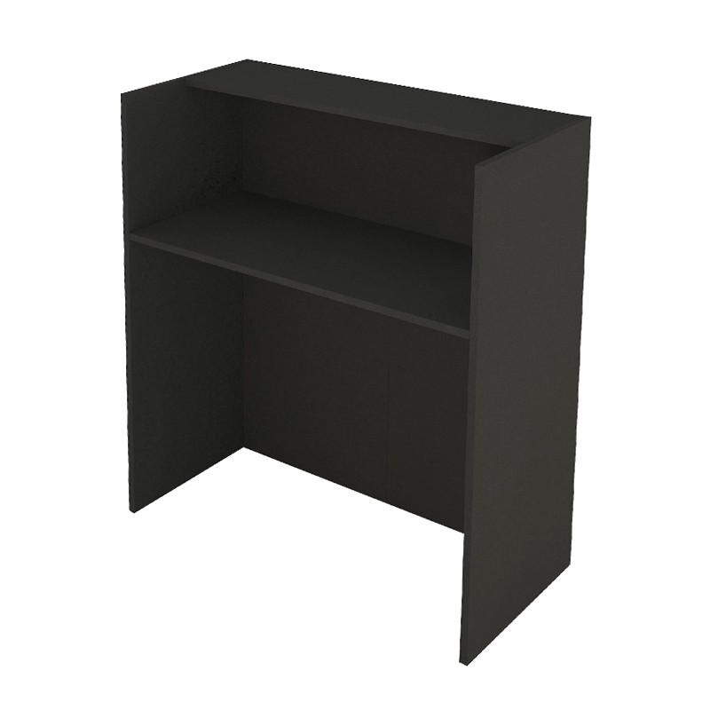 Γραφείο υποδοχής - reception Aloha Megapap με LED χρώμα ανθρακί - sepet oak 95,5x40x110,3εκ.