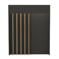 Γραφείο υποδοχής - reception Karibu Megapap με LED χρώμα ανθρακί - sepet oak 90x40x100εκ.