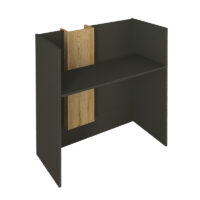 Γραφείο υποδοχής - reception Bonveno Megapap χρώμα ανθρακί - sepet oak 90x43,2x110εκ.