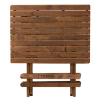 GP045-00041-4 Τραπέζι πτυσσόμενο Queen Megapap από ξύλο οξιάς σε χρώμα καρυδί εμποτισμού 80x60x75εκ.