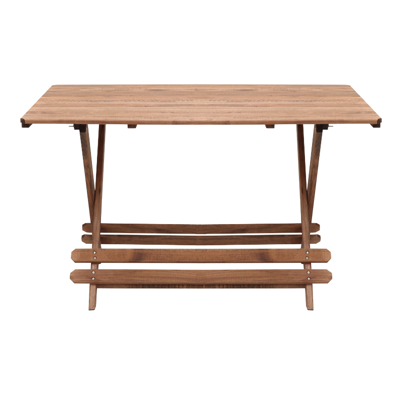 GP045-00081-2 Τραπέζι πτυσσόμενο Queen Megapap από ξύλο οξιάς σε χρώμα καρυδί εμποτισμού 120x80x75εκ.