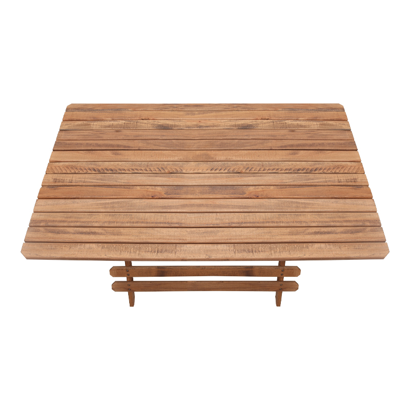 GP045-00081-3 Τραπέζι πτυσσόμενο Queen Megapap από ξύλο οξιάς σε χρώμα καρυδί εμποτισμού 120x80x75εκ.