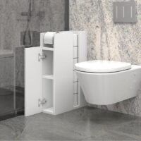 GP052-02171-1 Ντουλάπι μπάνιου Paper Megapap χρώμα λευκό 17x42x66εκ.