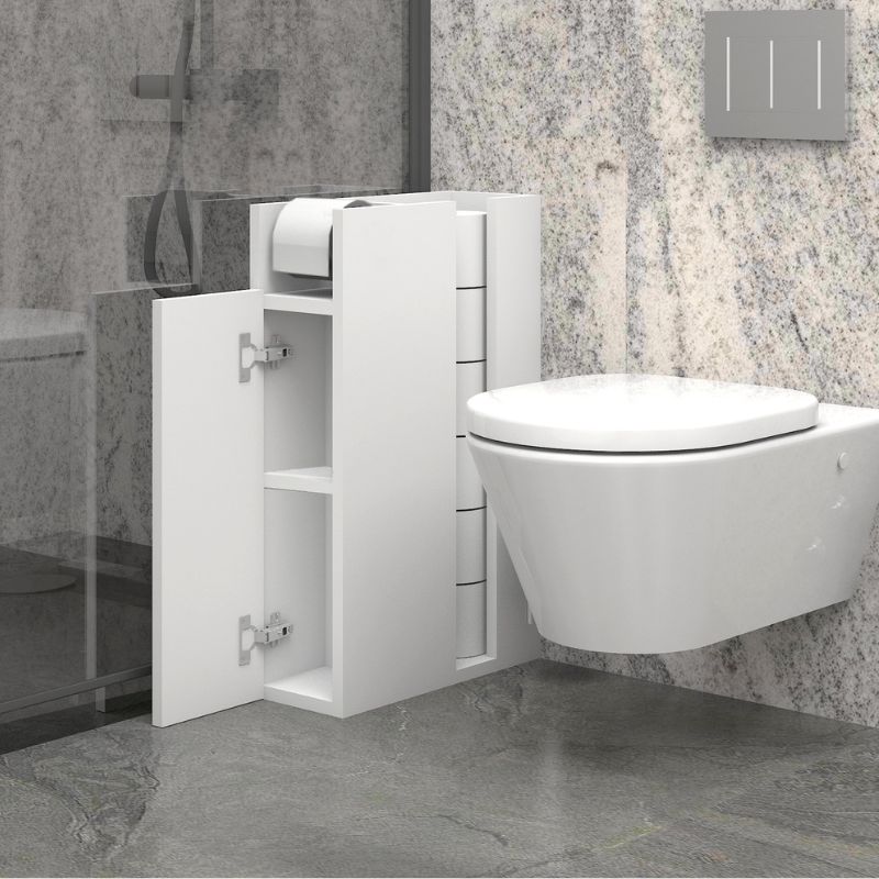 GP052-02171-1 Ντουλάπι μπάνιου Paper Megapap χρώμα λευκό 17x42x66εκ.