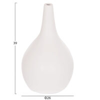 ΕΠΙΤΡΑΠΕΖΙΟ ΔΙΑΚΟΣΜΗΤΙΚΟ ΒΑΖΟ DENI HM4663.02L FIBER CEMENT ΣΕ ΛΕΥΚΟ--Φ26x39Υεκ