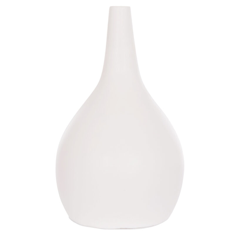 ΕΠΙΤΡΑΠΕΖΙΟ ΔΙΑΚΟΣΜΗΤΙΚΟ ΒΑΖΟ DENI HM4663.02L FIBER CEMENT ΣΕ ΛΕΥΚΟ--Φ26x39Υεκ