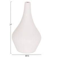 ΕΠΙΤΡΑΠΕΖΙΟ ΔΙΑΚΟΣΜΗΤΙΚΟ ΒΑΖΟ DENI HM4663.02S FIBER CEMENT ΣΕ ΛΕΥΚΟ--Φ15x27Υεκ.