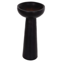 ΕΠΙΤΡΑΠΕΖΙΟ ΔΙΑΚΟΣΜΗΤΙΚΟ ΒΑΖΟ LEKKAN HM4664.01L ΤΕΡΑΚΟΤΑ ΣΕ ΜΑΥΡΟ--Φ18x38Υεκ.