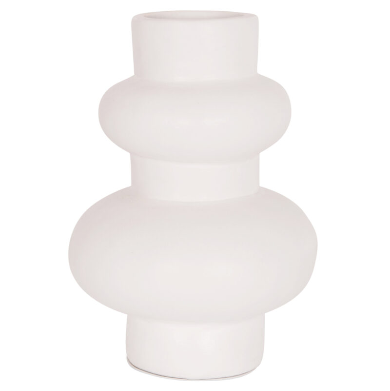 ΕΠΙΤΡΑΠΕΖΙΟ ΔΙΑΚΟΣΜΗΤΙΚΟ ΒΑΖΟ LEMA HM4664.02M ΤΕΡΑΚΟΤΑ ΣΕ ΛΕΥΚΟ--Φ22x29Υεκ.