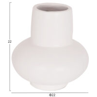 ΕΠΙΤΡΑΠΕΖΙΟ ΔΙΑΚΟΣΜΗΤΙΚΟ ΒΑΖΟ LEMA HM4664.02S ΤΕΡΑΚΟΤΑ ΣΕ ΛΕΥΚΟ--Φ22x22Υεκ.