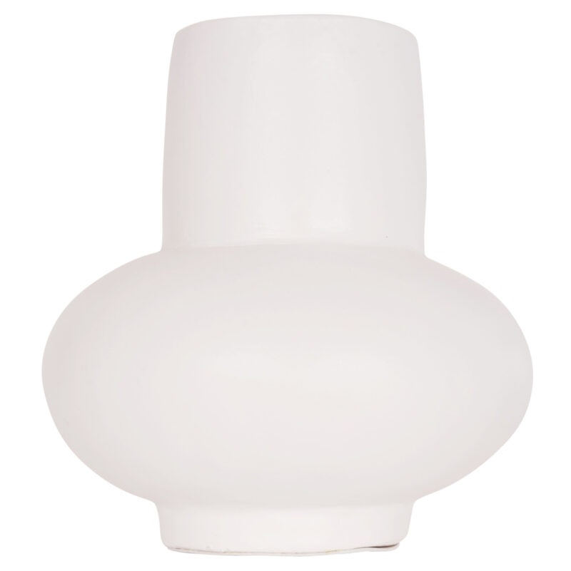 ΕΠΙΤΡΑΠΕΖΙΟ ΔΙΑΚΟΣΜΗΤΙΚΟ ΒΑΖΟ LEMA HM4664.02S ΤΕΡΑΚΟΤΑ ΣΕ ΛΕΥΚΟ--Φ22x22Υεκ.