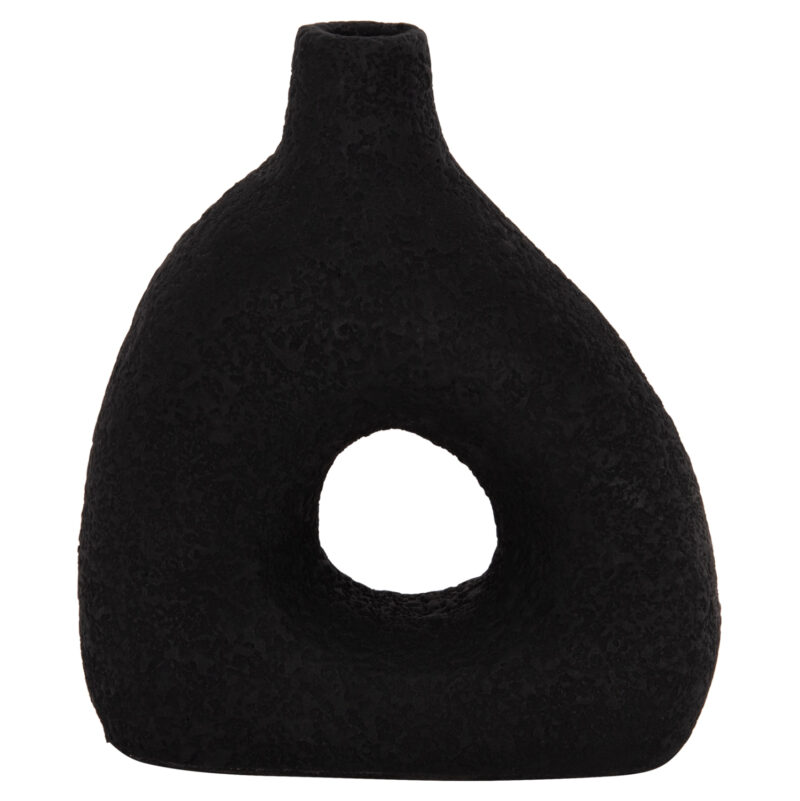 ΕΠΙΤΡΑΠΕΖΙΟ ΔΙΑΚΟΣΜΗΤΙΚΟ ΒΑΖΟ DECANT HM4667.01Μ ΤΕΡΑΚΟΤΑ ΣΕ ΜΑΥΡΟ--17x6.5x20Υεκ.