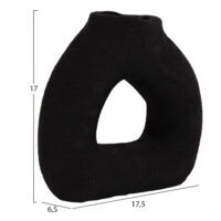 ΕΠΙΤΡΑΠΕΖΙΟ ΔΙΑΚΟΣΜΗΤΙΚΟ ΒΑΖΟ DECANT HM4667.01S ΤΕΡΑΚΟΤΑ ΣΕ ΜΑΥΡΟ--17.5x6.5x17Υεκ.