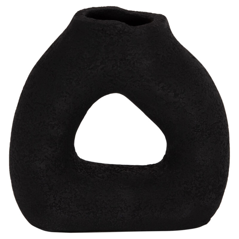 ΕΠΙΤΡΑΠΕΖΙΟ ΔΙΑΚΟΣΜΗΤΙΚΟ ΒΑΖΟ DECANT HM4667.01S ΤΕΡΑΚΟΤΑ ΣΕ ΜΑΥΡΟ--17.5x6.5x17Υεκ.