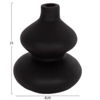 ΕΠΙΤΡΑΠΕΖΙΟ ΔΙΑΚΟΣΜΗΤΙΚΟ ΒΑΖΟ CHELIN HM4670S ΤΕΡΑΚΟΤΑ ΣΕ ΜΑΥΡΟ--Φ20x25Υεκ.