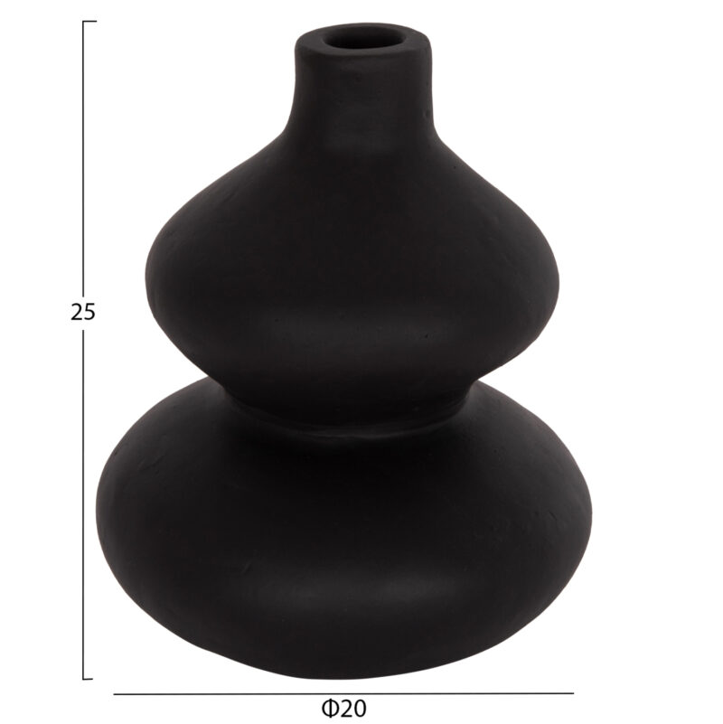 ΕΠΙΤΡΑΠΕΖΙΟ ΔΙΑΚΟΣΜΗΤΙΚΟ ΒΑΖΟ CHELIN HM4670S ΤΕΡΑΚΟΤΑ ΣΕ ΜΑΥΡΟ--Φ20x25Υεκ.