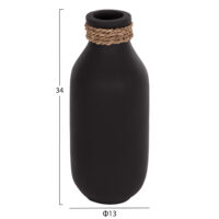 ΕΠΙΤΡΑΠΕΖΙΟ ΔΙΑΚΟΣΜΗΤΙΚΟ ΒΑΖΟ CAMMER HM4687.01M ΤΕΡΑΚΟΤΑ ΣΕ ΜΑΥΡΟ--Φ13x34Υεκ.