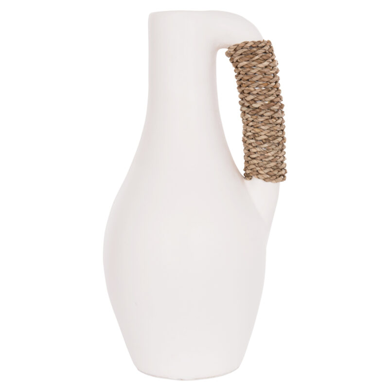 ΕΠΙΤΡΑΠΕΖΙΟ ΔΙΑΚΟΣΜΗΤΙΚΟ ΒΑΖΟ CAMMER HM4687.02L ΤΕΡΑΚΟΤΑ ΣΕ ΛΕΥΚΟ--Φ18x39Υεκ.