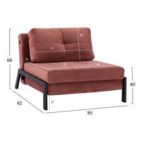 ΠΟΛΥΘΡΟΝΑ ΚΡΕΒΑΤΙ, ΒΕΛΟΥΔΟ ΣΑΠΙΟ ΜΗΛΟ HM3078.12 95x92x66Υ εκ.