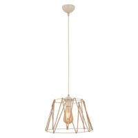 ΦΩΤΙΣΤΙΚΟ ΟΡΟΦΗΣ ΜΕΤΑΛΛΙΚΟ ΛΕΥΚΟ ΜΕ ΣΧΟΙΝΙ ΜΠΕΖ HM7566.03 Φ30x81Υ εκ.