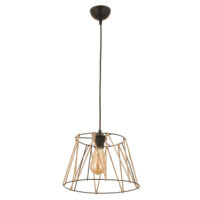 ΦΩΤΙΣΤΙΚΟ ΟΡΟΦΗΣ ΜΕΤΑΛΛΙΚΟ ΜΑΥΡΟ ΜΕ ΣΧΟΙΝΙ ΜΠΕΖ HM7566.01 Φ30x81Υ εκ.